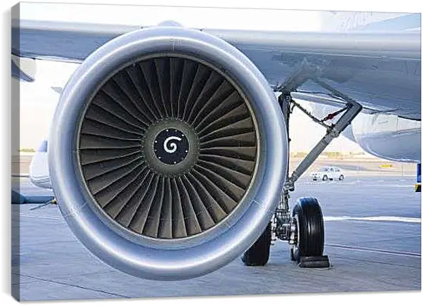 Постер на подрамнике - Турбина самолета