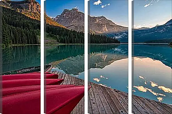 Модульная картина - Лодки на причале