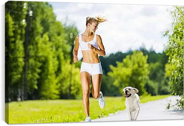 Постер на подрамнике - Пробежка с другом