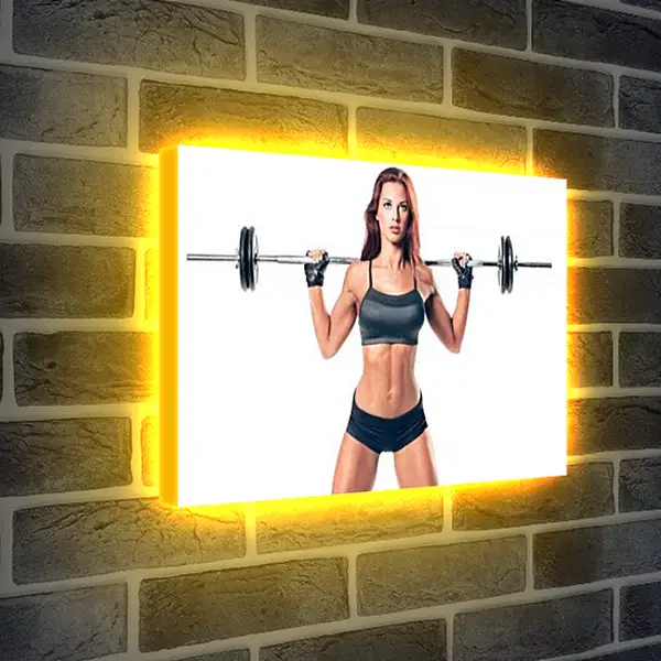 Лайтбокс световая панель - Упражнения со штангой