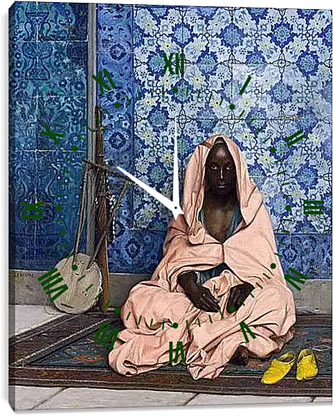 Часы картина - Темнокожий бард. Жан-Леон Жером