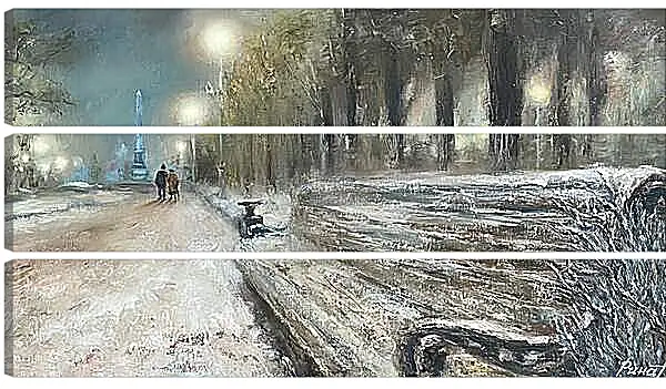 Модульная картина - Романтическая прогулка сквозь года