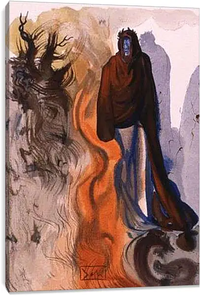 Постер на подрамнике - Waterfall of the Phlegethon. Сальвадор Дали