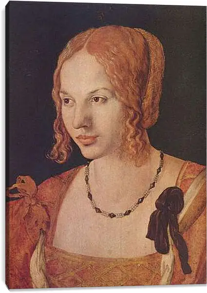 Постер на подрамнике - Portrat einer Venezianerin - Портрет венецианки. Альбрехт Дюрер