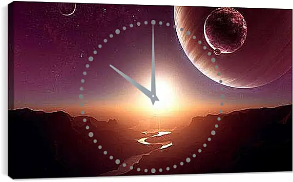 Часы картина - Космос