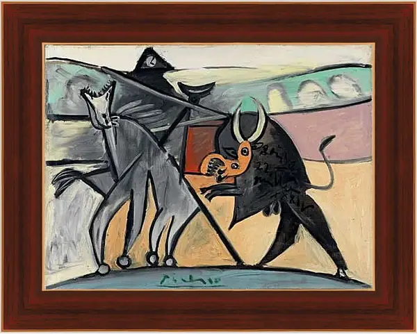Картина в раме - Коррида. Пабло Пикассо