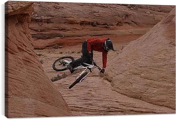 Постер на подрамнике - Прыжки в горах