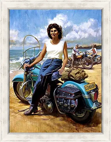Картина в раме - Ретро Байк