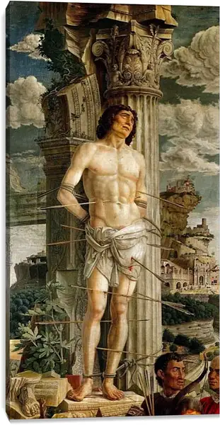 Постер на подрамнике - Святой Себастьян. Андреа Мантенья