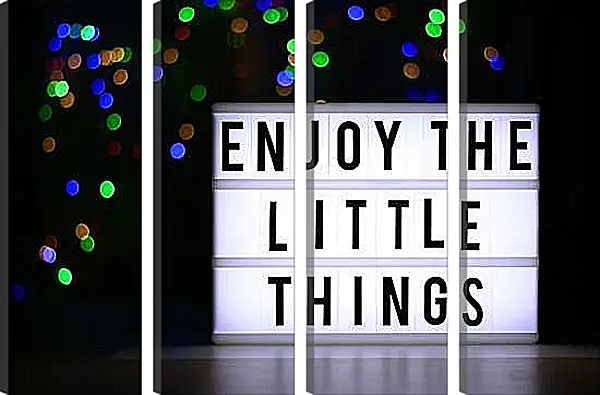 Модульная картина - Наслаждайтесь мелочами