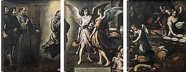 Модульная картина - Кухня ангелов. Бартоломе Эстебан Мурильо