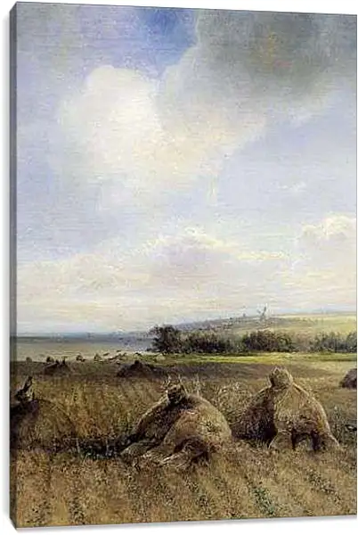 Постер на подрамнике - К концу лета на Волге. Саврасов Алексей