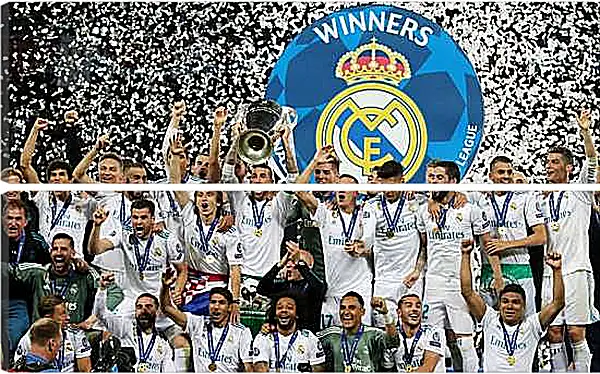 Модульная картина - Победа в Лиге Чемпионов 2018. Реал Мадрид. Real Madrid