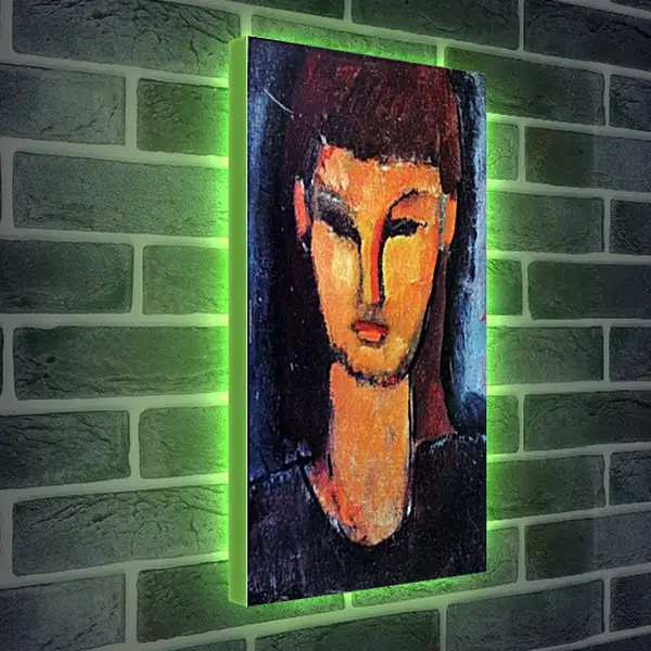 Лайтбокс световая панель - Head of a young woman. Голова молодой женщины. Амедео Модильяни