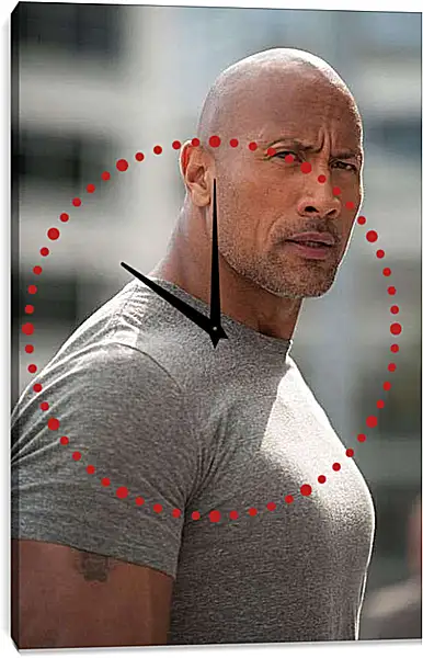 Часы картина - Dwayne Douglas Johnson. Дуэйн Джонсон (Скала)