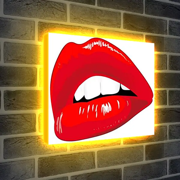 Лайтбокс световая панель - Красные губы