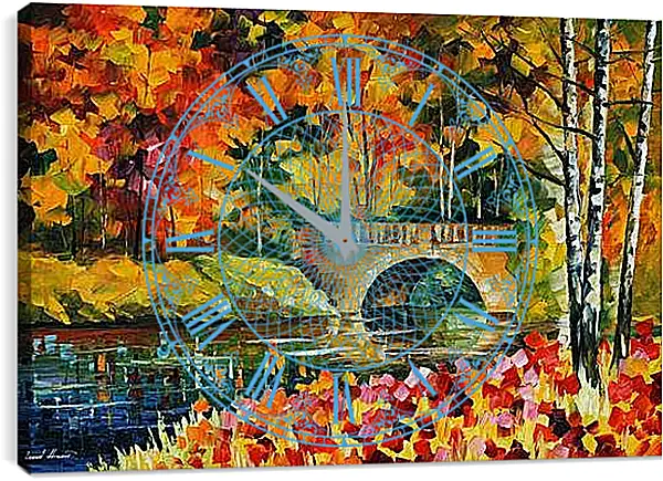 Часы картина - Парк осенью