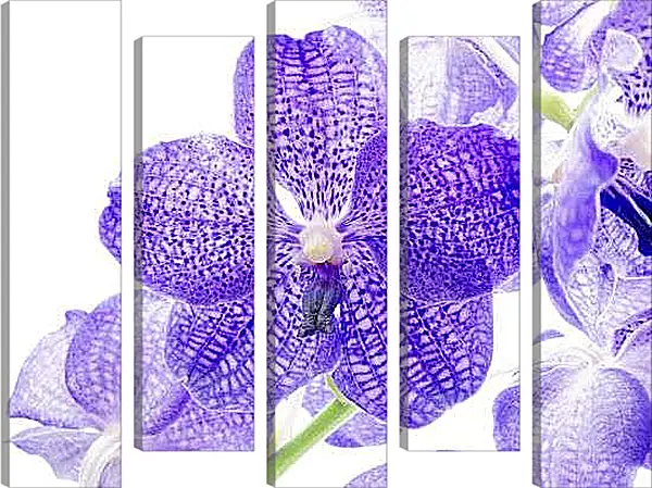 Модульная картина - Фиолетовые цветы