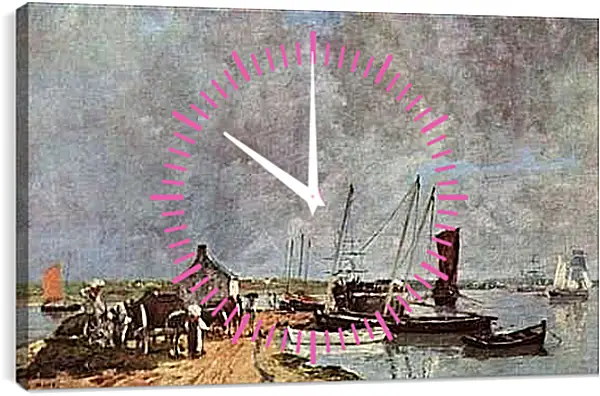 Часы картина - Seehafen. Эжен Буден