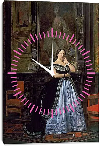 Часы картина - Charlotte de Rothschild - Портрет Баронессы Натаниель. Жан-Леон Жером