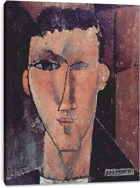 Постер на подрамнике - Portrait of Raymond. Портрет Раймонда. Амедео Модильяни