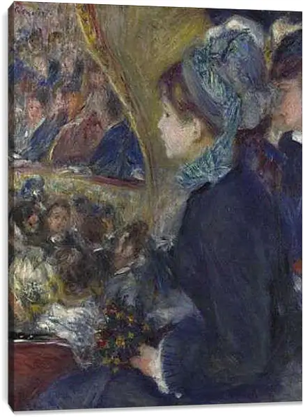 Постер на подрамнике - At the Theatre (La Premiere Sortie). Пьер Огюст Ренуар