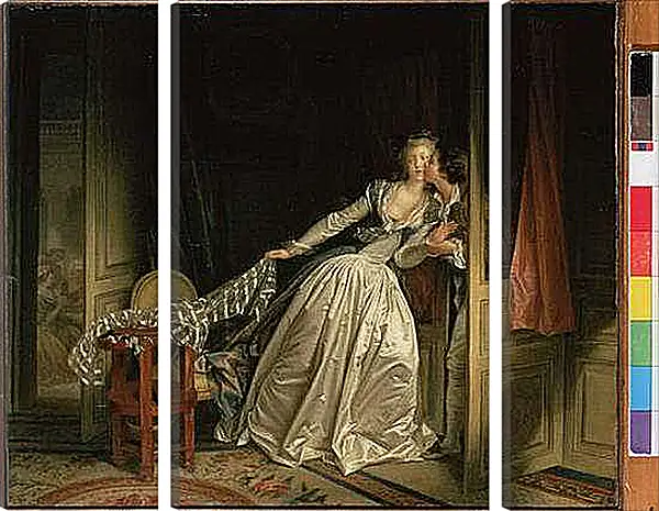 Модульная картина - The Stolen Kiss. Жан Оноре Фрагонар