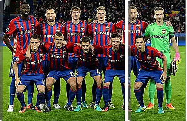 Модульная картина - Фото перед матчем. ФК ЦСКА Москва. FC CSKA Moscow