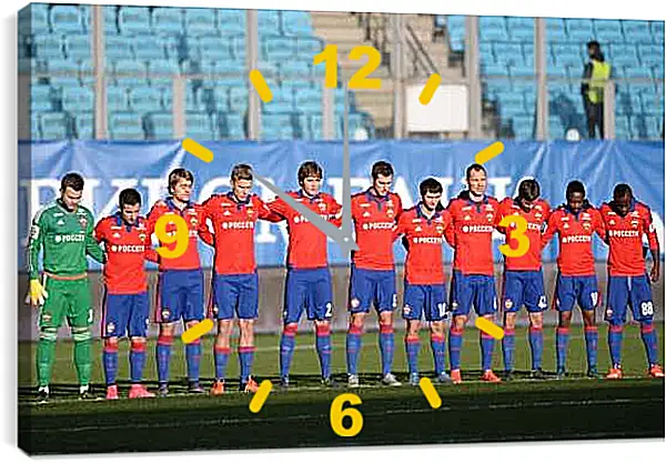 Часы картина - ФК ЦСКА Москва. FC CSKA Moscow