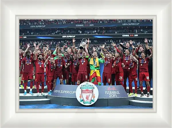 Картина в раме - Победа в суперкубке. Ливерпуль. Liverpool
