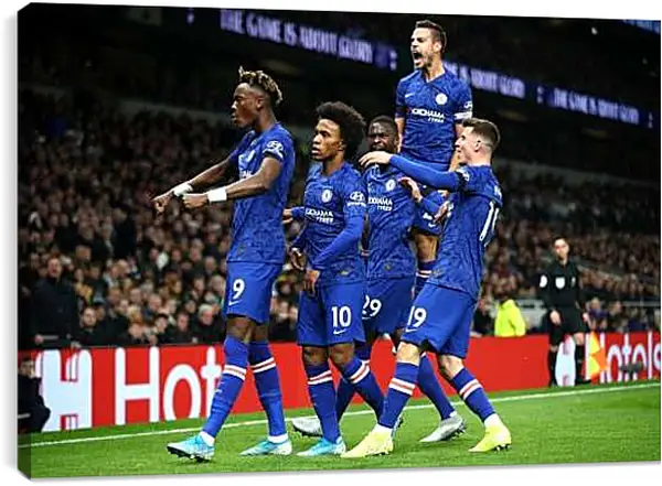 Постер на подрамнике - Празднование гола. ФК Челси. FC Chelsea
