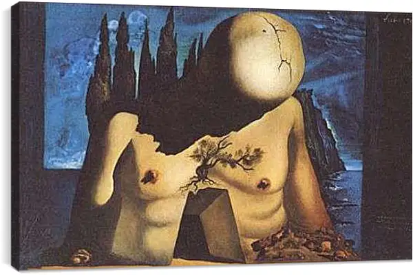 Постер на подрамнике - Лабиринт. Сальвадор Дали