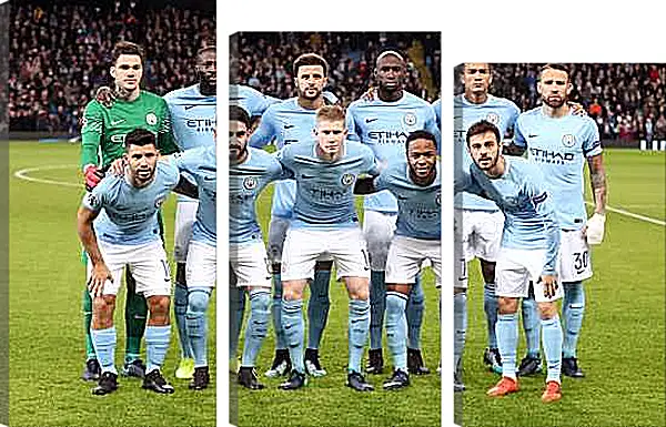 Модульная картина - Фото перед матчем. Манчестер Сити. Manchester City