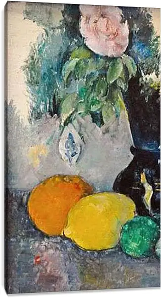 Постер на подрамнике - Flowers and Fruit. Поль Сезанн