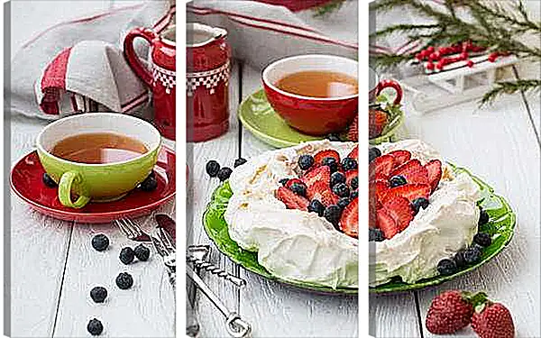 Модульная картина - Чаепитие. Сладкий Уют.