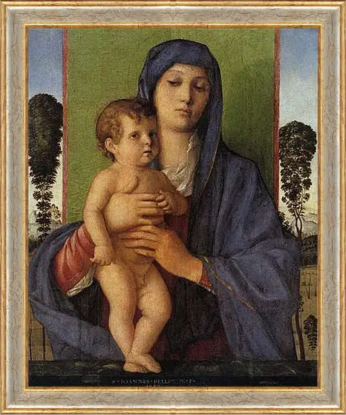 Картина в раме - Madonna degli Alberetti. Джованни Беллини
