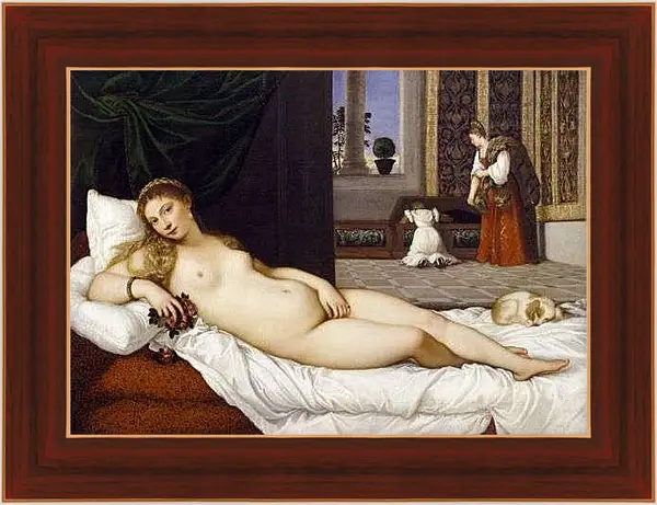 Картина в раме - Венера Урбинская. Тициан Вечеллио