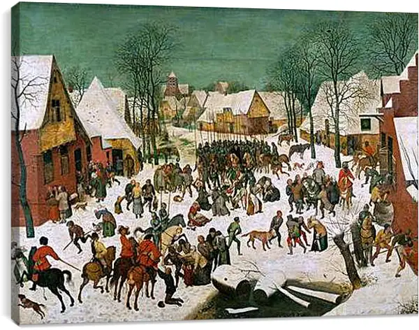 Постер на подрамнике - Избиение младенцев. Брейгель Питер Старший