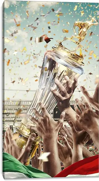 Постер на подрамнике - Чемпионство в РПЛ. Локомотив Москва. Lokomotiv Moscow