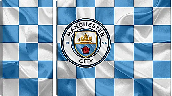 Модульная картина - Эмблема Манчестер Сити. Manchester City.