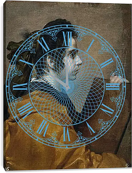 Часы картина - Juana Pacheco Wife of the Artist. Диего Веласкес