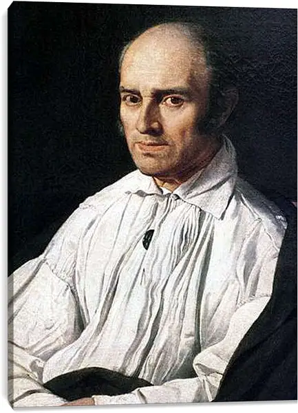 Постер на подрамнике - Portrait of Pere Desmarets. Жан Огюст Доминик Энгр