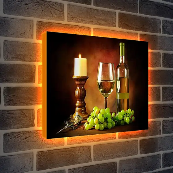 Лайтбокс световая панель - Вечер, вино, отдых. Вечернее Вино.