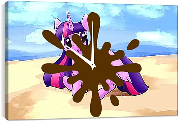 Часы картина - Единорог