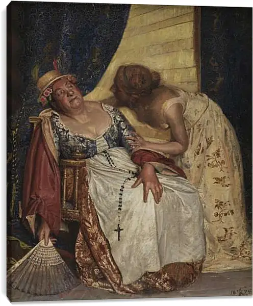 Постер на подрамнике - Julie og ammen. Педер Хенрик Кристиан Сартман