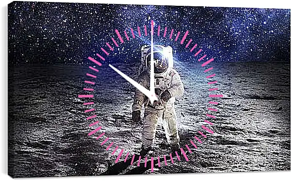 Часы картина - На неизведанной планете