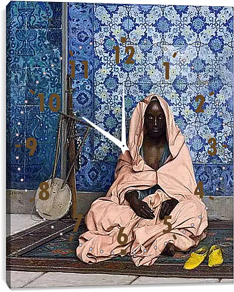 Часы картина - Темнокожий бард. Жан-Леон Жером