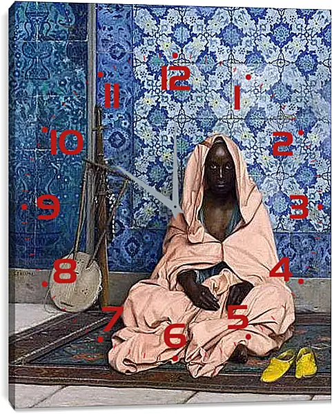 Часы картина - Темнокожий бард. Жан-Леон Жером