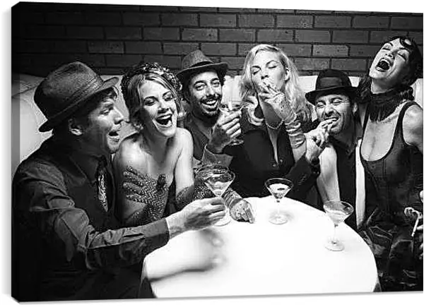 Постер на подрамнике - Веселая компания