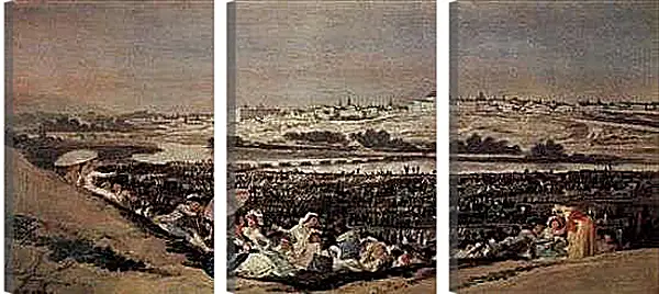 Модульная картина - Festival at the Meadow of San Isadore. Франсиско Гойя